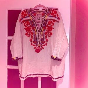 NWT cotton gauze Johnny Was top